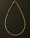 Cadena de oro 10k tres oros, mirror chain